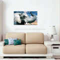 Stretched Canvas Elephant Painting Ready to Hang On the Wall Decor